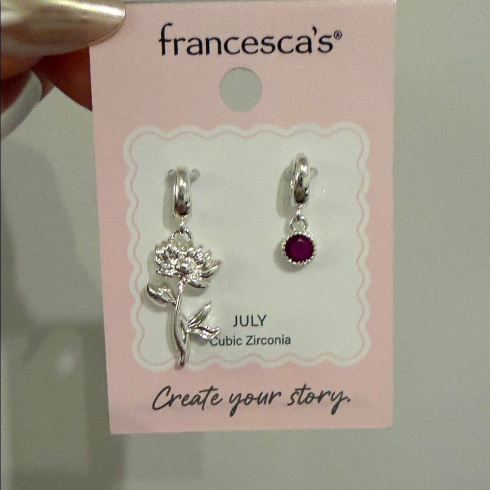 Francesca's Collections Silver Floral Dangle Charms sold out everywhere LOOK!!!